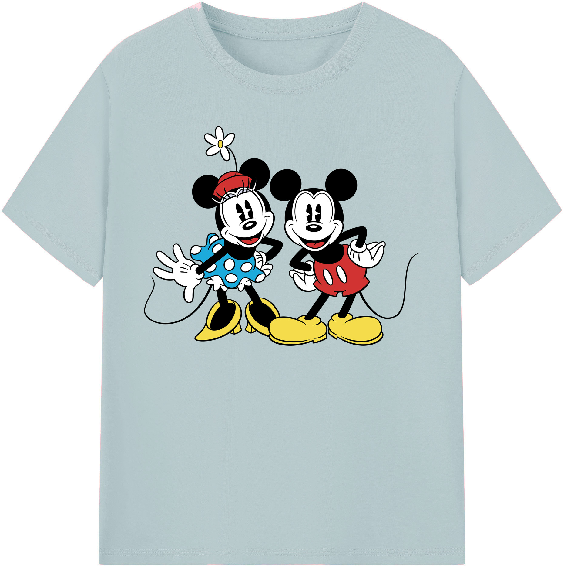 （画像用） ミッキーマウス Mickey Mouse 綿100％半袖Tシャツ（フロントプリント）